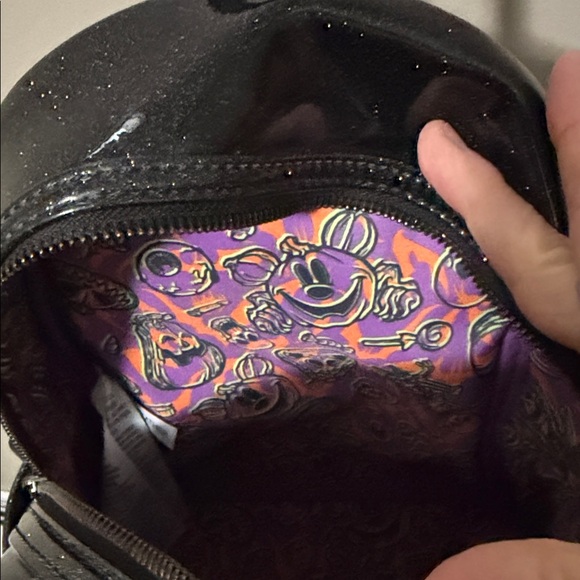 Loungefly Black and Purple Halloween Backpack - Picture 7 of 7
